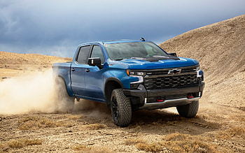Chevrolet Silverado ZR2, 2021, Front View, Exterior, New Blue Silverado ZR2, American Cars, Chevrolet HD wallpaper