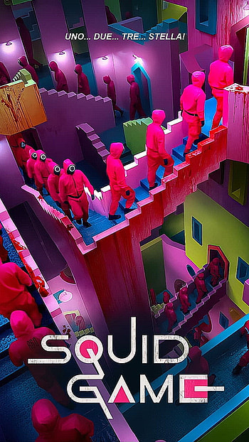 Squid game2, red, magenta, film, squidgame HD phone wallpaper