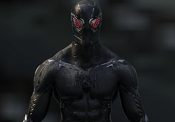 Black, Spider-man, artwork HD wallpaper