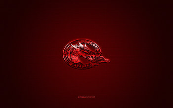 Catalans Dragons, French rugby club, red logo, red carbon fiber background, Super League, rugby, Perpignan, France, Catalans Dragons logo HD wallpaper