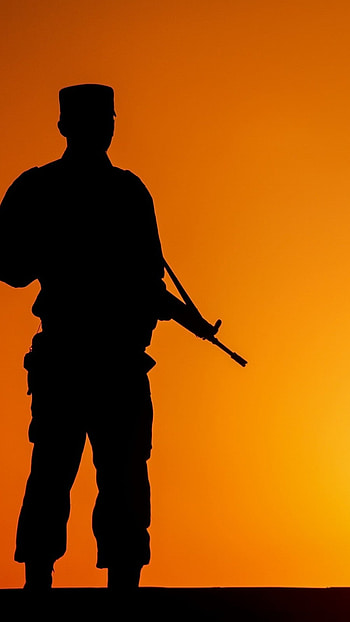 Army , Sunset Background HD phone wallpaper