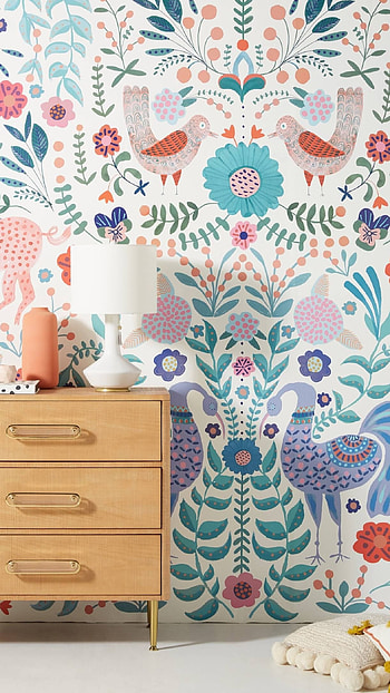 Anthropologie, Eden Mural, Design HD phone wallpaper