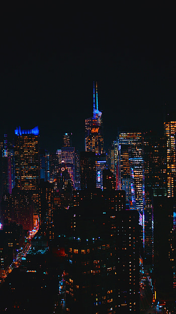 Cityscape, buildings, dark HD phone wallpaper