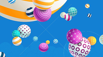 Geometrical shapes, ball, colorful, abstraction HD wallpaper