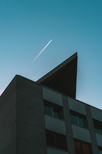 Architecture, Building, Miscellanea, Miscellaneous, Plane, Airplane, Track, Trace HD phone wallpaper
