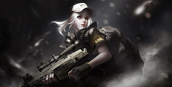 Girl Wearing Cap With Gun, artist, artwork, artstation HD wallpaper