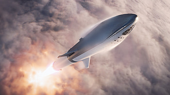 SpaceX spaceship rocket, Clouds vehicle HD wallpaper