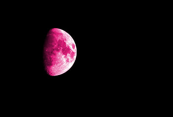 The pink moon (04.25.2013), black, april, spring, lunar eclipse, pink, planet, moon, 2013, sky HD wallpaper