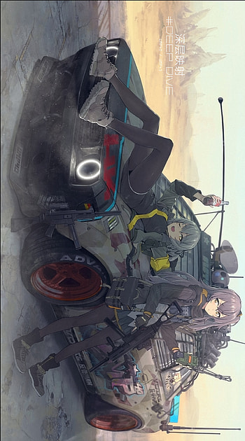 Anime car, automotive lighting, personal protective equipment HD phone wallpaper
