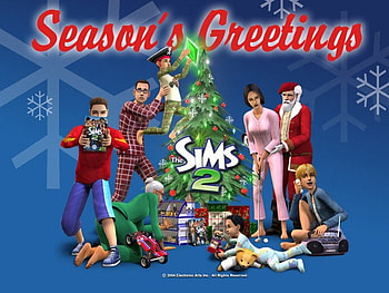 A Sims Christmas, games, christmas, sims HD wallpaper