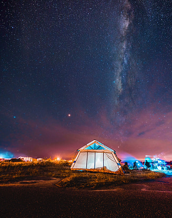 Night, Miscellanea, Miscellaneous, Starry Sky, Tent, Camping, Campsite HD phone wallpaper