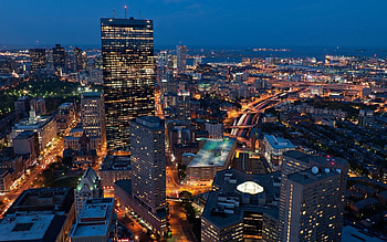 Cities, Night, View From Above, Shine, Light, Skyscrapers HD wallpaper