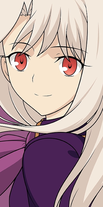 white hair, red eyes, face, Anime, Fate/Stay Night: Unlimited Blade Works HD phone wallpaper