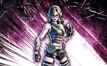 Jawbreaker, grunge art, Fortnite Battle Royale, Fortnite characters, Jawbreaker Skin, purple abstract rays, Fortnite, Jawbreaker Fortnite HD wallpaper
