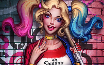 Harley Quinn, Eye-catching , Eccentric style, Unconventional heroine HD wallpaper