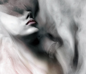Woman Of Stars And The Clouds, mist, clouds, stars, sparkles, woman HD wallpaper