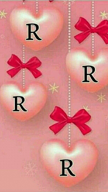 R Name Ka, Pink Hearts HD phone wallpaper