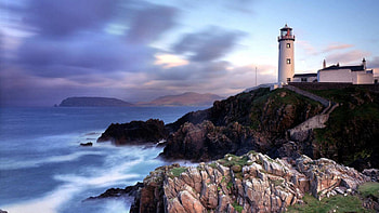 The Irish Sea, Ocean, Lighthouse, Sea, Ireland HD wallpaper
