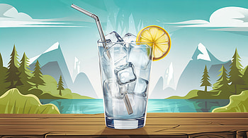 Refreshing Cold Drink - Ultra, cold drink, cocktail, glass, lemon, ice HD wallpaper