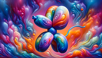 Colorful Balloon Animal, balloon, colorful, Abstract, artistic HD wallpaper