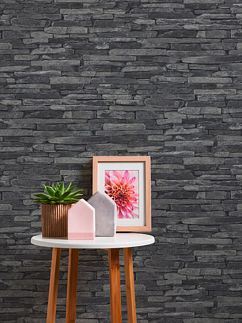 Stone Tile , Nature-inspired pattern, Matt Gray, Black HD phone wallpaper
