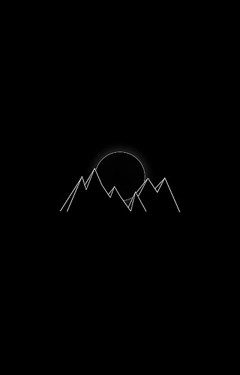 Minimal, dark, mountains HD phone wallpaper