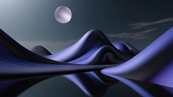 Abstract Mountain And Moon, abstract, artist, artwork, digital-art, artstation HD wallpaper