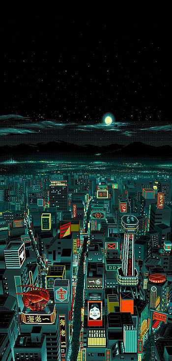 Pixel Art , Tokyo Pixel Art HD phone wallpaper
