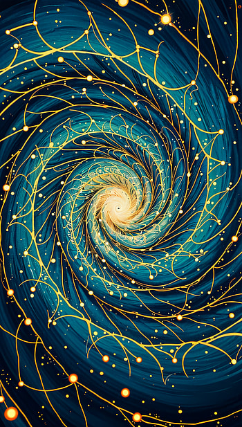 Galactic Connection, Abstract, cosmic, swirl HD phone wallpaper