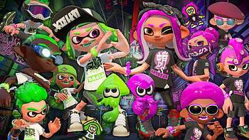 Splatoon 2 legacy, Vibrant ink battles, Unique inkling avatars, Splatted backgrounds HD wallpaper