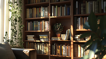of a Cozy Bookshelf, bookshelf, book HD wallpaper