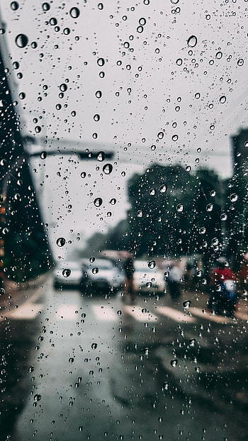 Scenic downpour, Rainy landscapes, graphic rain , Nature's tears captured HD phone wallpaper