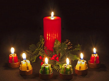 ★Night of Candlelight★, night, holidays, New Year, colors, beautiful, love four seasons, Christmas, lights, candles, xmas and new year, lovely HD wallpaper