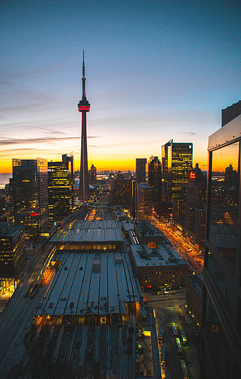 Cities, Lights, Road, Night City, Tower HD phone wallpaper