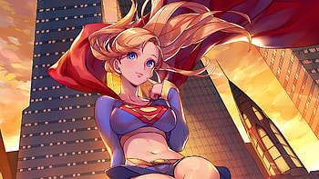 Supergirl Anime, supergirl, superheroes, digital-art, artwork HD wallpaper
