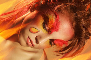 Phoenix Tear, graphy, beauty, nice, abstract, pretty, red, face, lovely, female HD wallpaper