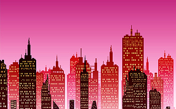 City Skyline Sunset Cityscape Building, artist, artwork, digital-art, city, skyline, sunset, cityscape HD wallpaper