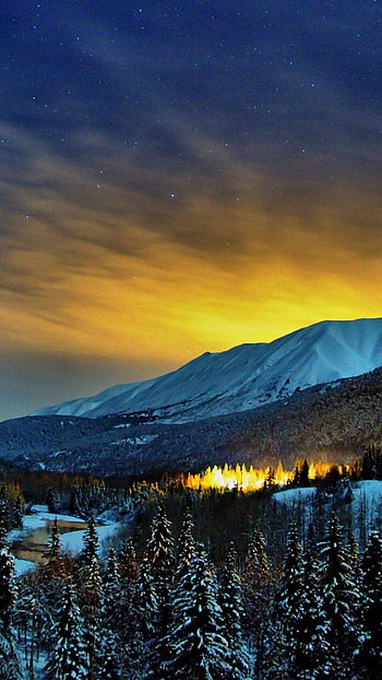Alaska travels, Alaska winter nights HD phone wallpaper