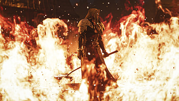 video game, Final Fantasy VII, Final Fantasy, Sephiroth (Final Fantasy), fire HD wallpaper