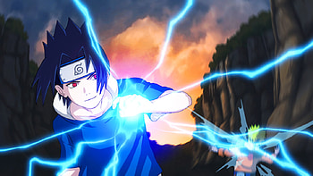 Sasuke and Naruto, sasuke, chidori, naruto, anime HD wallpaper