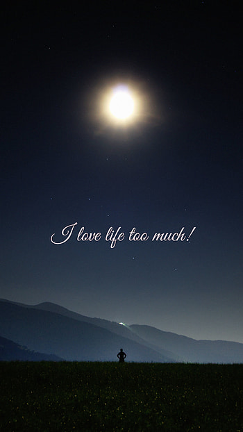 Night, Love, Words, Life, Inscription, Inspiration HD phone wallpaper
