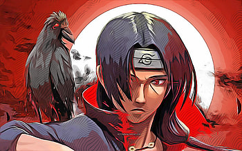 Itachi Uchiha, abstract art, Naruto, raven, manga, Boruto, vector art, Uchiha Itachi, Naruto characters, Itachi Uchiha Naruto HD wallpaper