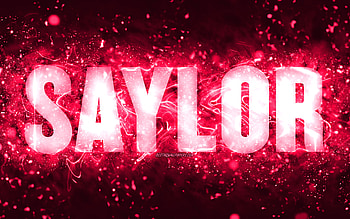 Happy Birtay Saylor, , pink neon lights, Saylor name, creative, Saylor Happy Birtay, Saylor Birtay, popular american female names, with Saylor name, Saylor HD wallpaper