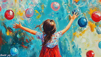 Choose Joy: A Colorful Celebrating Childhood, Choose Joy, artistic, child HD wallpaper
