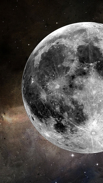 Moon, Planet, Galaxy HD phone wallpaper