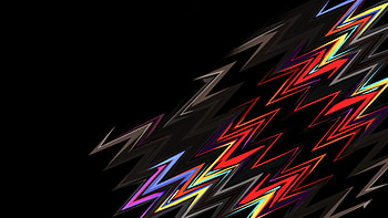 Lightning Shapes Dark Abstract , abstract, artist, artwork, digital-art HD wallpaper