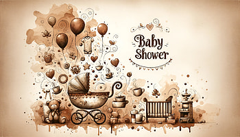 Charming Baby Shower Theme, baby shower, balloon, teddy bear HD wallpaper
