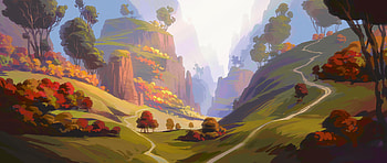 Autumn Hills , artist, artwork, digital-art, artstation HD wallpaper