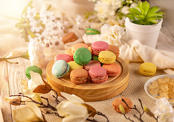 Macaron, biscuits, food, sweets HD wallpaper