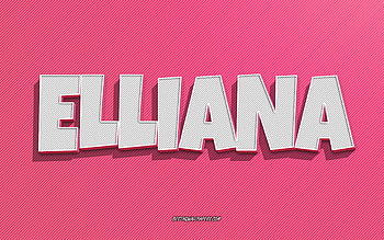 Elliana, pink lines background, with names, Elliana name, female names, Elliana greeting card, line art, with Elliana name HD wallpaper